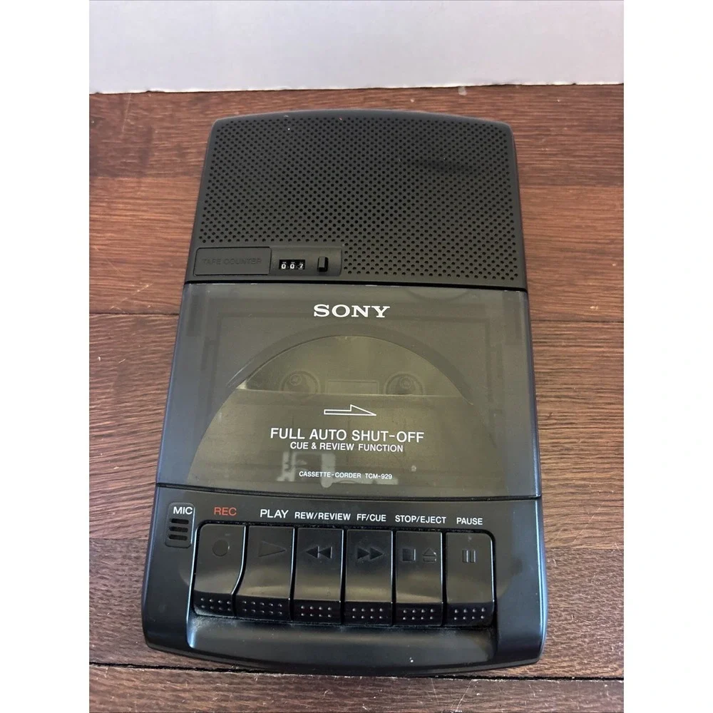 Sony Portable‎ Cassette-Corder Tape Recorder Player TCM-929 -